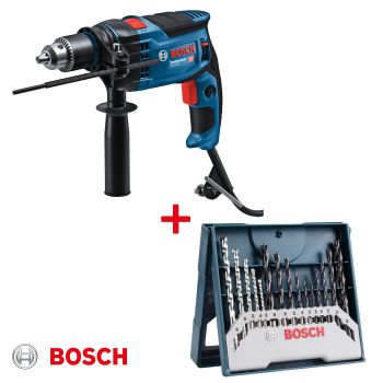 Taladro 850 W, 1.8 kg + Set de brocas de 15 piezas